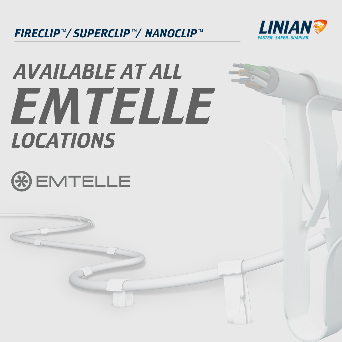 LINIAN clips and Emtelle solutions